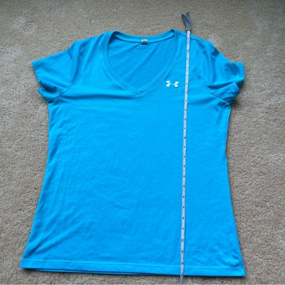 Under Armour HeatGear Women's Blue Loose T Shirt - Size M - VGUC - Polyester - Picture 5 of 6